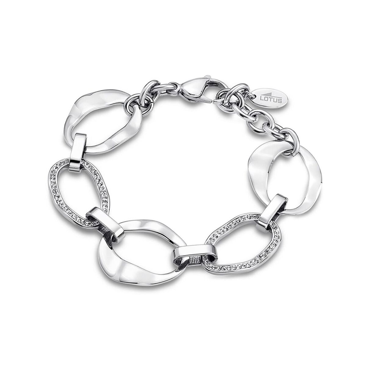 Lotus - Bracciale in acciaio inossidabile donna, 23 centimeters